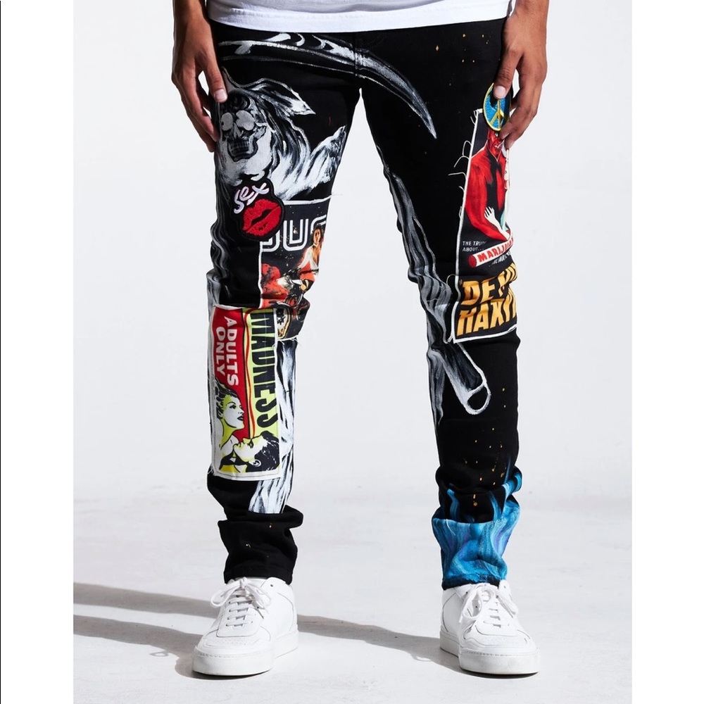 Men’s Embellish Jeans.